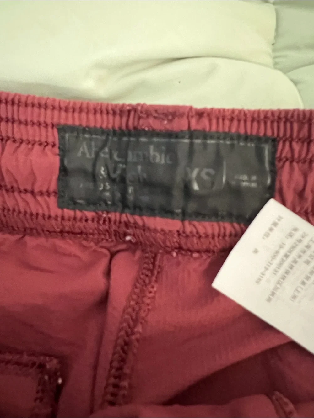 Men's Casual Drawstring Shorts in maroon - Picture 5 of 6